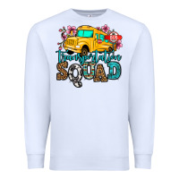 White transportation squad school bus Premium Sweatshirt - Jasminsmagicworld
