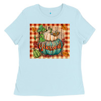 Baby Blue blessed tumbler Ladies Tee - BundleAndBundleShop
