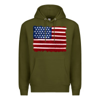Army Green american flag Premium Hoodie - Artiststas
