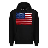Black american flag Premium Hoodie - Artiststas
