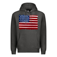 Charcoal Heather american flag Premium Hoodie - Artiststas