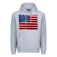 Heather Grey american flag Premium Hoodie - Artiststas