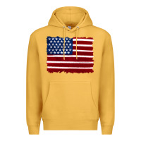 Mustard american flag Premium Hoodie - Artiststas
