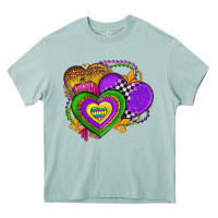 Arona mardi gras heart olivia Heavy Core Tee - OliviaCreatesArt
