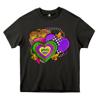 Asphalt mardi gras heart olivia Heavy Core Tee - OliviaCreatesArt