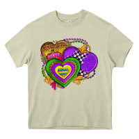 Mossy mardi gras heart olivia Heavy Core Tee - OliviaCreatesArt