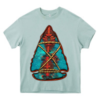 Arona turquoise glitter aztec arrowhead Heavy Core Tee - Jasminsmagicworld