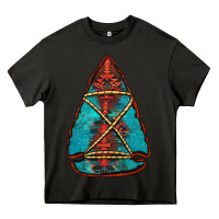 Asphalt turquoise glitter aztec arrowhead Heavy Core Tee - Jasminsmagicworld
