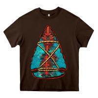 Chocolate Brown turquoise glitter aztec arrowhead Heavy Core Tee - Jasminsmagicworld