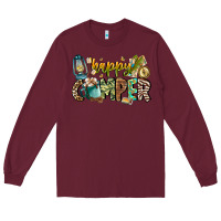 Burgundy happy camper Long Sleeve Tee - CowhideDigitalArt