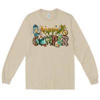 Mushroom happy camper Long Sleeve Tee - CowhideDigitalArt