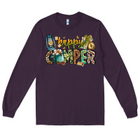 Plum happy camper Long Sleeve Tee - CowhideDigitalArt