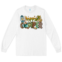 White happy camper Long Sleeve Tee - CowhideDigitalArt