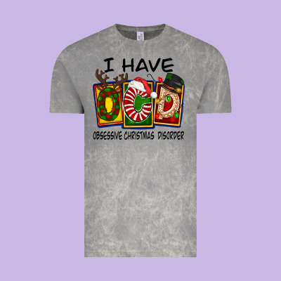 I Have Obsessive Christmas Disorder Vintage Tee Designed By Fadigitalartstudio