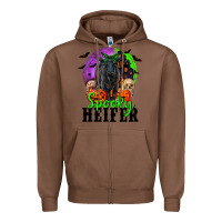 Chestnut spooky heifer black angus Zipper Hoodie - RanaPortraitStore