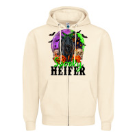 Sandshell spooky heifer black angus Zipper Hoodie - RanaPortraitStore