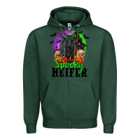 Sports Green spooky heifer black angus Zipper Hoodie - RanaPortraitStore