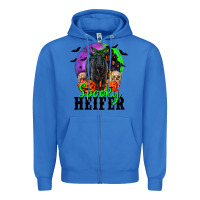 True Royal spooky heifer black angus Zipper Hoodie - RanaPortraitStore