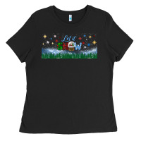 Let It Snow Libbey Glass Ladies Tee | Teevron