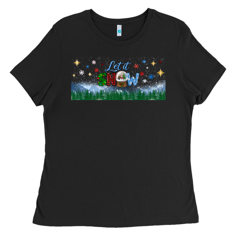 Let It Snow Libbey Glass Ladies Tee by BundleAndBundleShop | Teevron