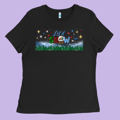 Let It Snow Libbey Glass Ladies Tee Designed By Bundleandbundleshop