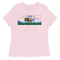 Bubblegum Pink let it snow libbey glass Ladies Tee - BundleAndBundleShop