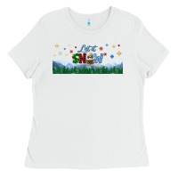 White let it snow libbey glass Ladies Tee - BundleAndBundleShop