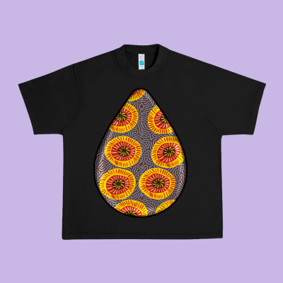 African Fabric Pattern Teardrop Earrings 5 Urban Heavy Tee Designed By Bundleandbundleshop