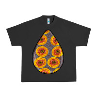 Pigment Black african fabric pattern teardrop earrings 5 Urban Heavy Tee - BundleAndBundleShop