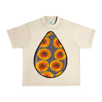 Sandshell african fabric pattern teardrop earrings 5 Urban Heavy Tee - BundleAndBundleShop