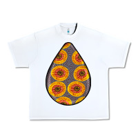 White african fabric pattern teardrop earrings 5 Urban Heavy Tee - BundleAndBundleShop
