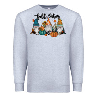 Heather Grey Fall Vibes Gnomes Premium Sweatshirt - RanaPortraitStore