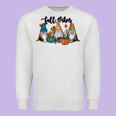 Fall Vibes Gnomes Premium Sweatshirt Designed By Ranaportraitstore
