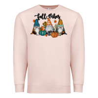 Pale Pink Fall Vibes Gnomes Premium Sweatshirt - RanaPortraitStore
