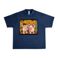 Navy fall pigs Urban Heavy Tee - Jasminsmagicworld