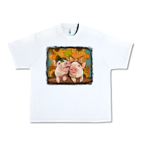 White fall pigs Urban Heavy Tee - Jasminsmagicworld