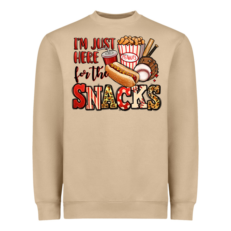 I'm Just Here For The Snacks Baseball Heavyweight Sweatshirt by Jasminsmagicworld | Teevron