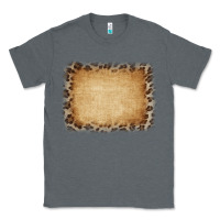 Charcoal Heather Buralp and Leopard Classic Tee - CowCowDesign