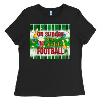 Black on sunday we watch football tumbler Ladies Tee - BundleAndBundleShop