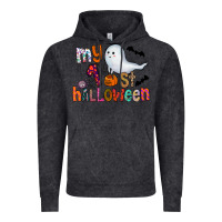 Vintage Black My 1st Halloween Vintage Hoodie - CowhideDigitalArt