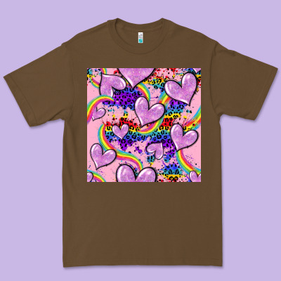 Pride Heart Seamless Pattern Premium Tee Designed By Fadigitalartstudio