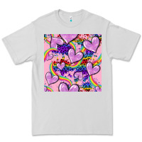 Dove Grey pride heart seamless pattern Premium Tee - FaDigitalArtStudio
