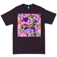 Plum pride heart seamless pattern Premium Tee - FaDigitalArtStudio
