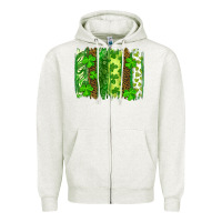 Oatmeal Heather St Patrick's Day Brushstrokes Zipper Hoodie - RanaPortraitStore