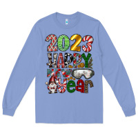 Colony Blue 2023 Happy New Year Long Sleeve Tee - CowhideDigitalArt