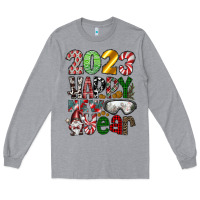 Heather Grey 2023 Happy New Year Long Sleeve Tee - CowhideDigitalArt