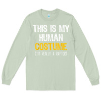 Matcha human costume raptor halloween velociraptor lazy easy t shirt Long Sleeve Tee - baoMotion