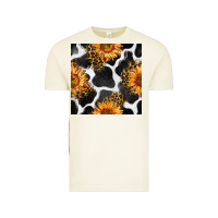 Vintage Arctic cowhide leopard sunflower seamless pattern Vintage Tee - BundleAndBundleShop
