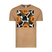 Cowhide Leopard Sunflower Seamless Pattern Vintage Tee | Teevron