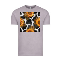 Vintage Zinc cowhide leopard sunflower seamless pattern Vintage Tee - BundleAndBundleShop